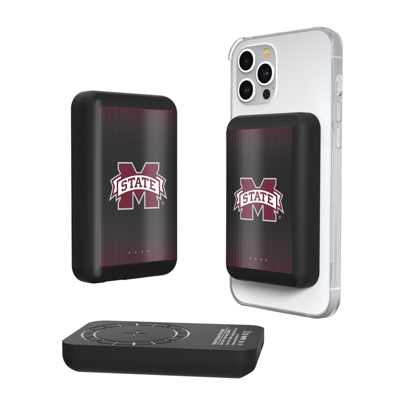 Mississippi State Bulldogs Linen Wireless Mag Power Bank