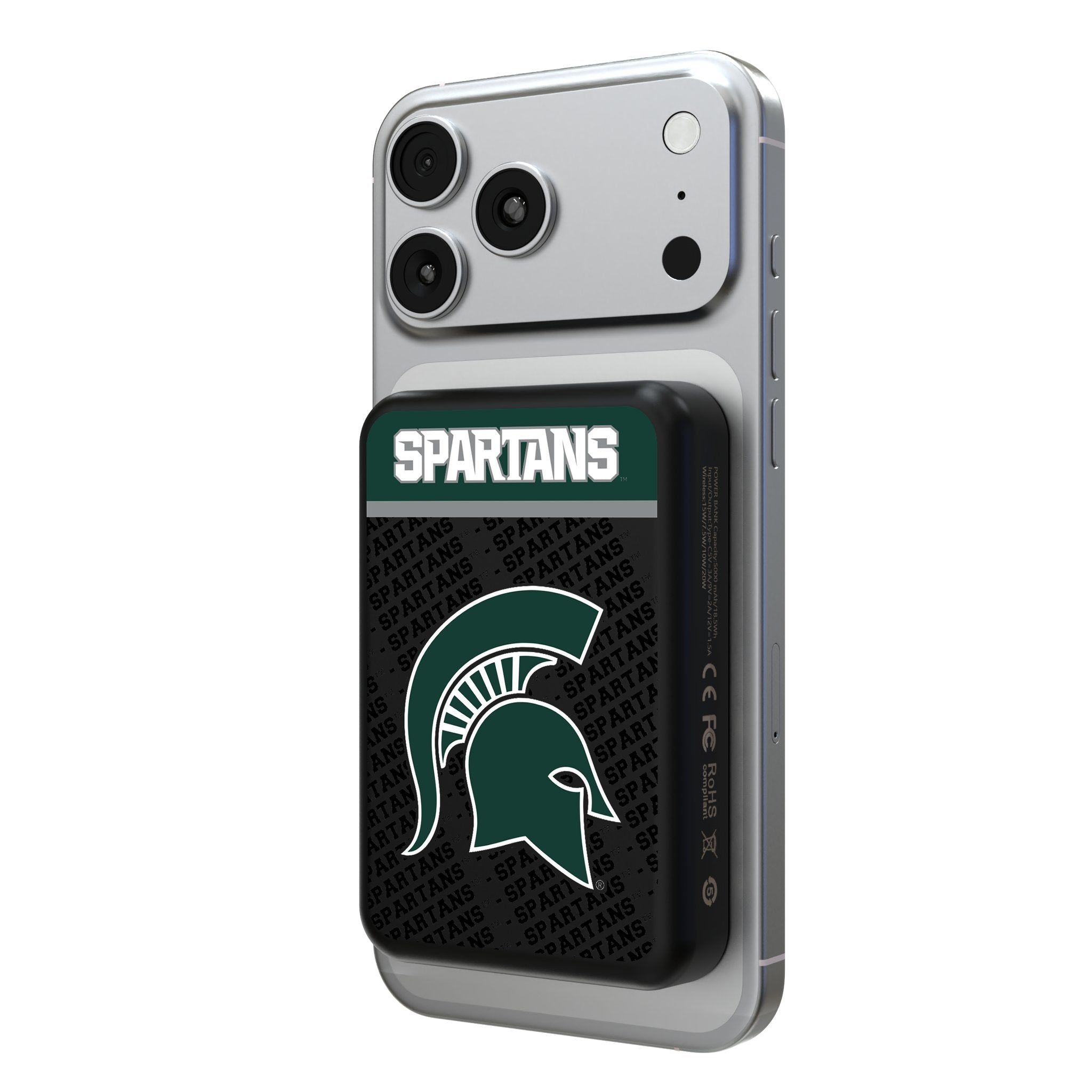 Michigan State University Spartans Endzone Plus Wireless Mag Power Bank