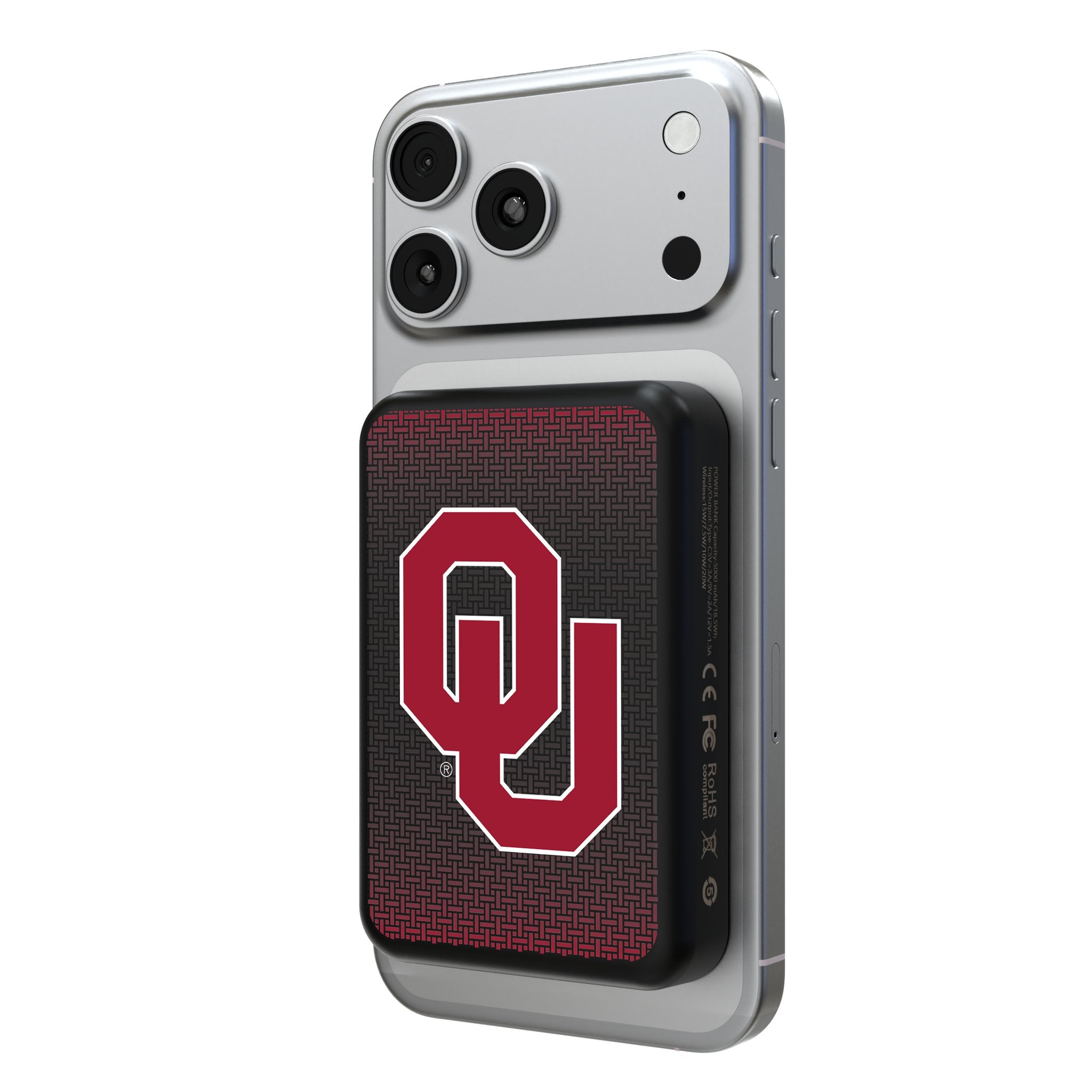 University of Oklahoma Sooners Linen Wireless Mag Power Bank