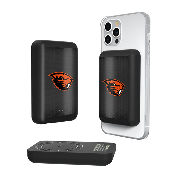 Oregon State University Beavers Linen Wireless Mag Power Bank