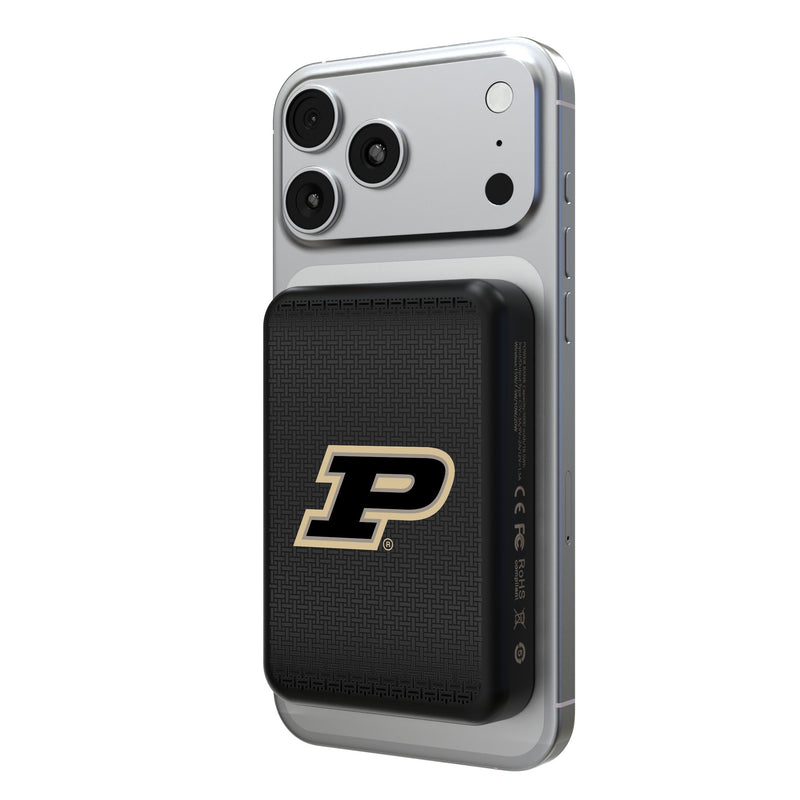 Purdue University Boilermakers Linen Wireless Mag Power Bank