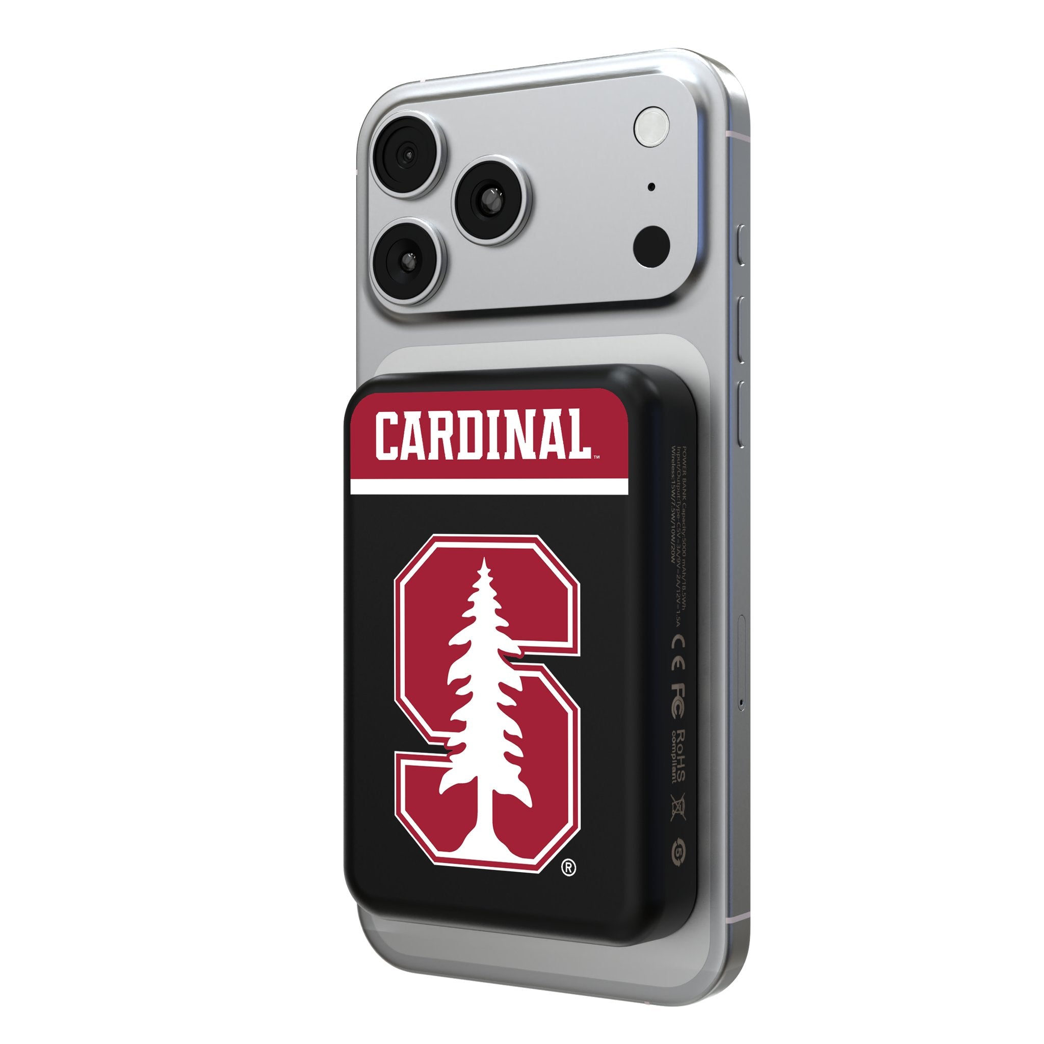 Stanford University Cardinal Endzone Plus Wireless Mag Power Bank