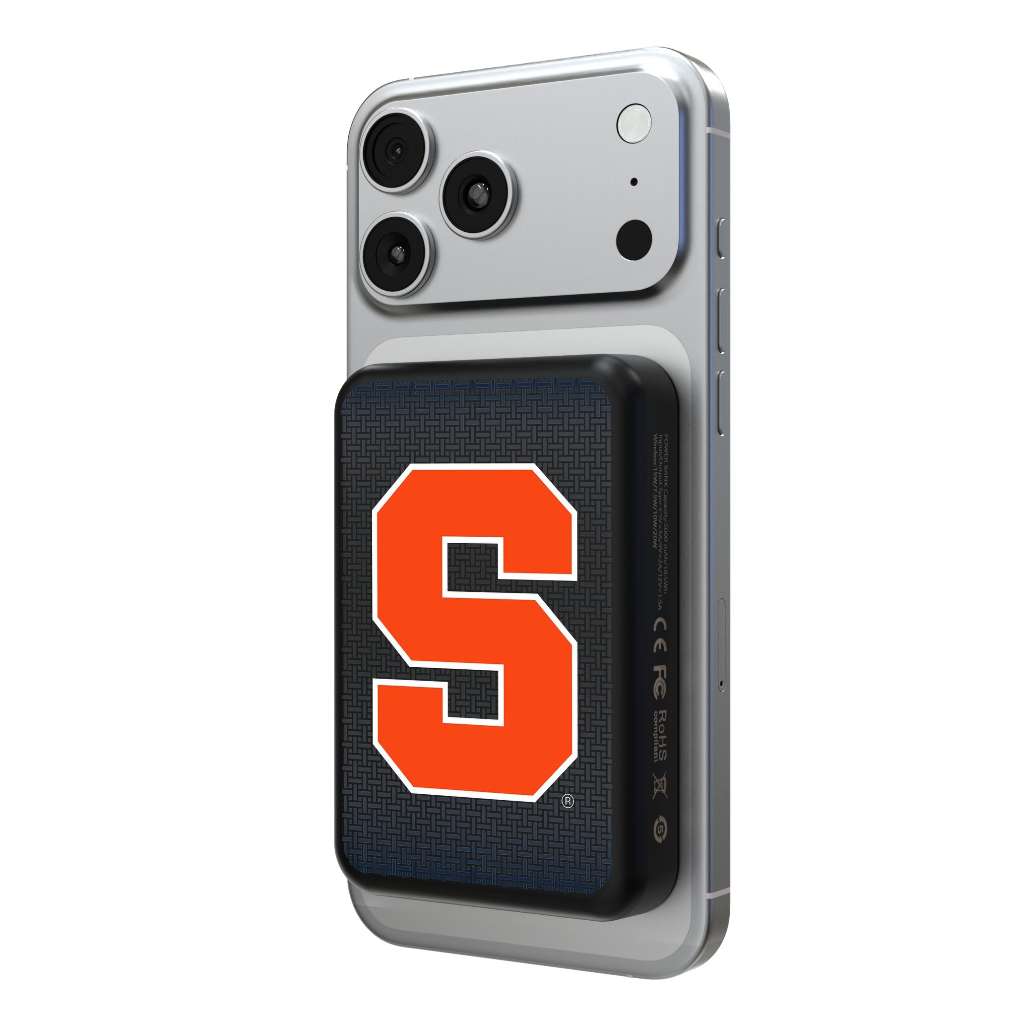 Syracuse University Orange Linen Wireless Mag Power Bank