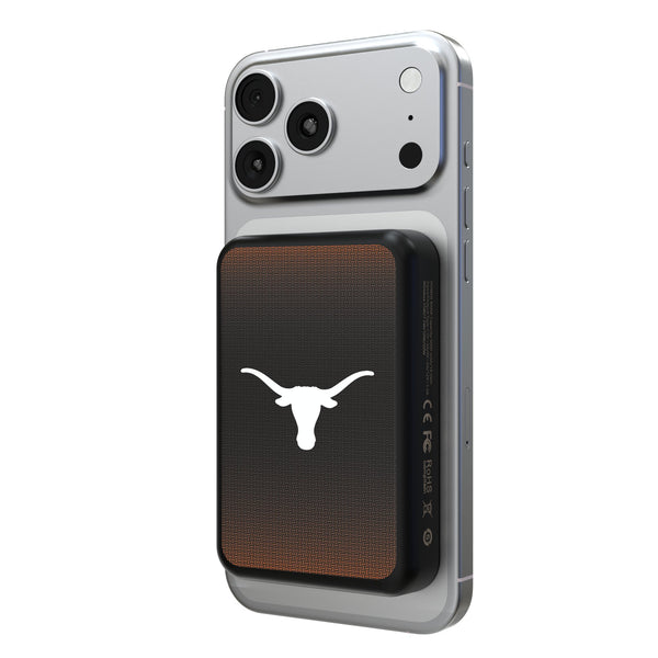 University of Texas Longhorns Linen Wireless Mag Power Bank