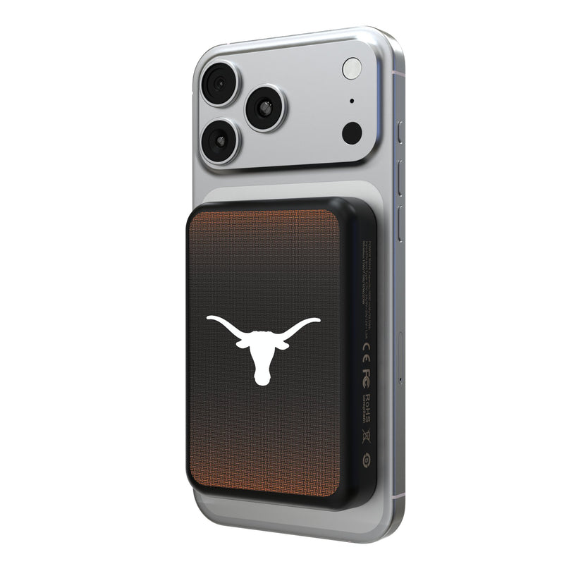 University of Texas Longhorns Linen Wireless Mag Power Bank