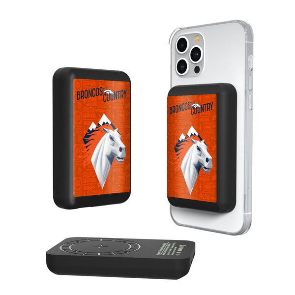 Denver Broncos 2024 Illustrated Limited Edition Wireless Mag Power Bank