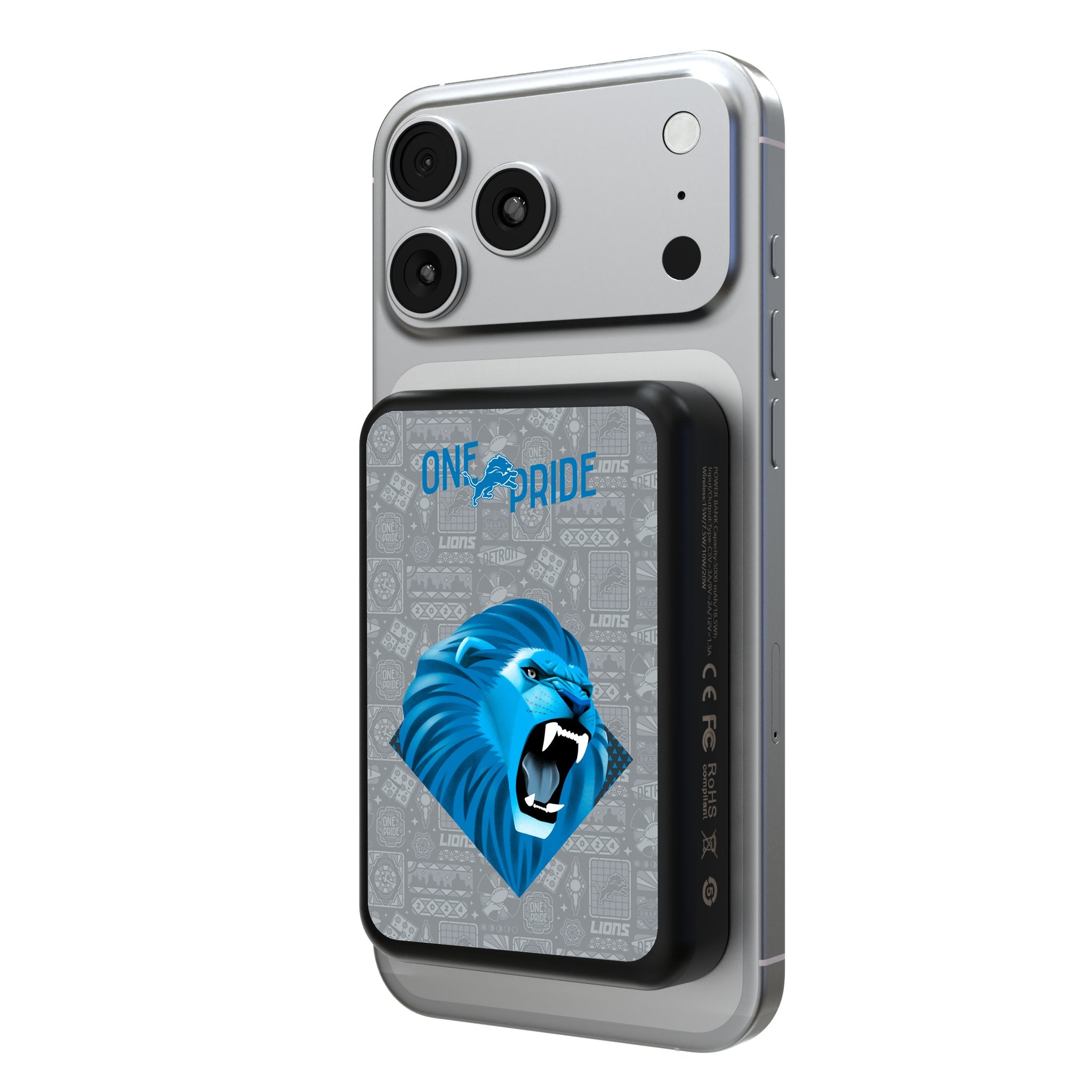 Detroit Lions 2024 Edition Wireless Mag Power Bank