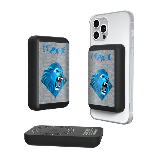 Detroit Lions 2024 Illustrated Limited Edition Wireless Mag Power Bank