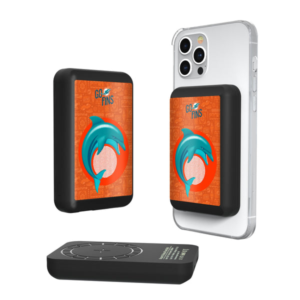 Miami Dolphins 2024 Illustrated Limited Edition Wireless Mag Power Bank