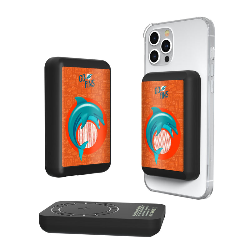Miami Dolphins 2024 Illustrated Limited Edition Wireless Mag Power Bank