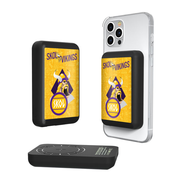 Minnesota Vikings 2024 Illustrated Limited Edition Wireless Mag Power Bank