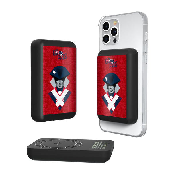 New England Patriots 2024 Illustrated Limited Edition Wireless Mag Power Bank