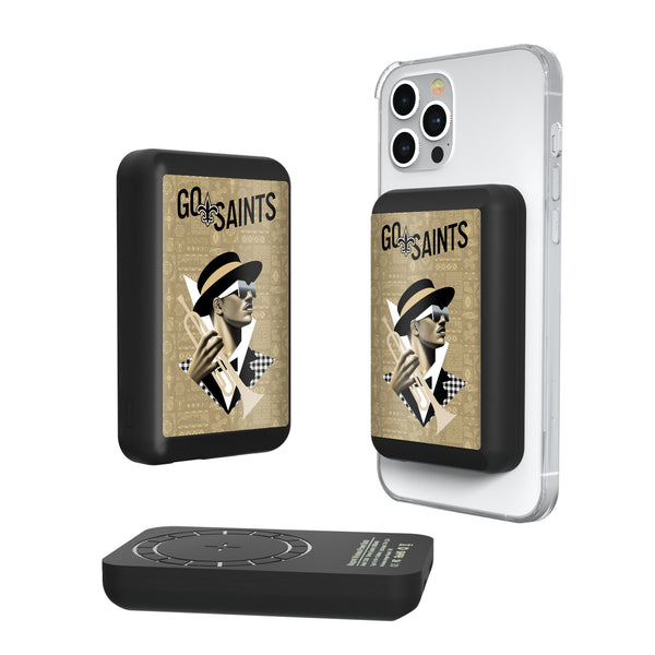 New Orleans Saints 2024 Illustrated Limited Edition Wireless Mag Power Bank
