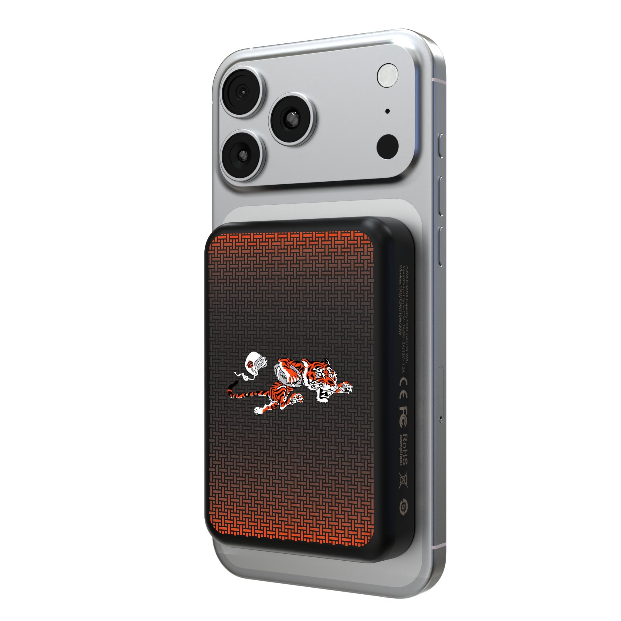 Cincinnati Bengals Historic Collection Linen Wireless Mag Power Bank