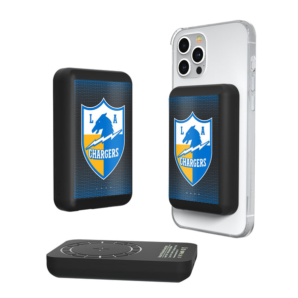 Los Angeles Chargers Historic Collection Linen Wireless Mag Power Bank