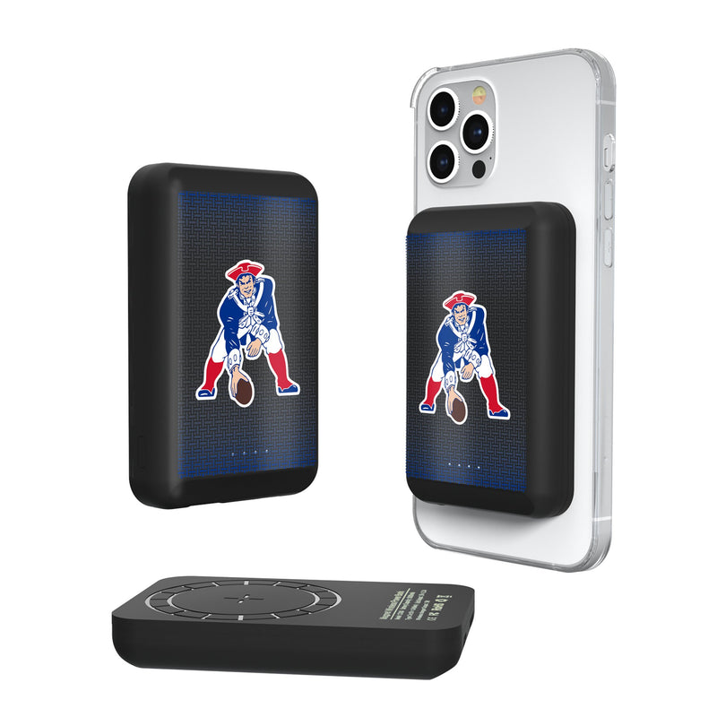 New England Patriots Historic Collection Linen Wireless Mag Power Bank