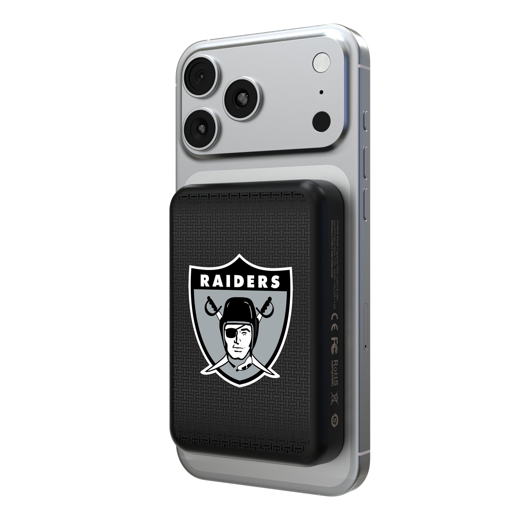 Oakland Raiders 1963 Historic Collection Linen Wireless Mag Power Bank