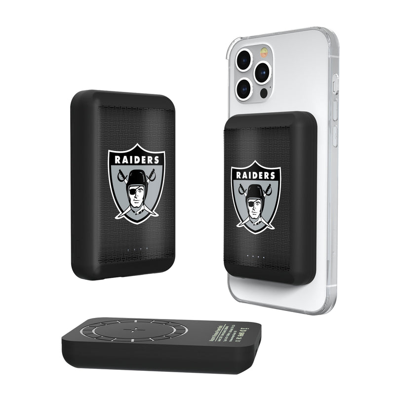 Oakland Raiders 1963 Historic Collection Linen Wireless Mag Power Bank