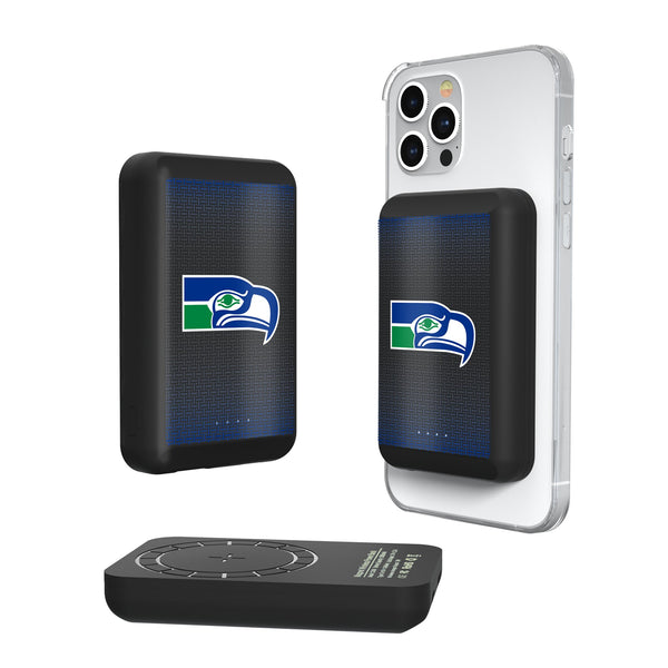 Seattle Seahawks Historic Collection Linen Wireless Mag Power Bank