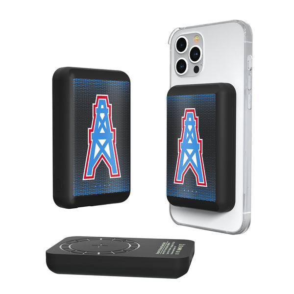 Houston Oilers Historic Collection Linen Wireless Mag Power Bank
