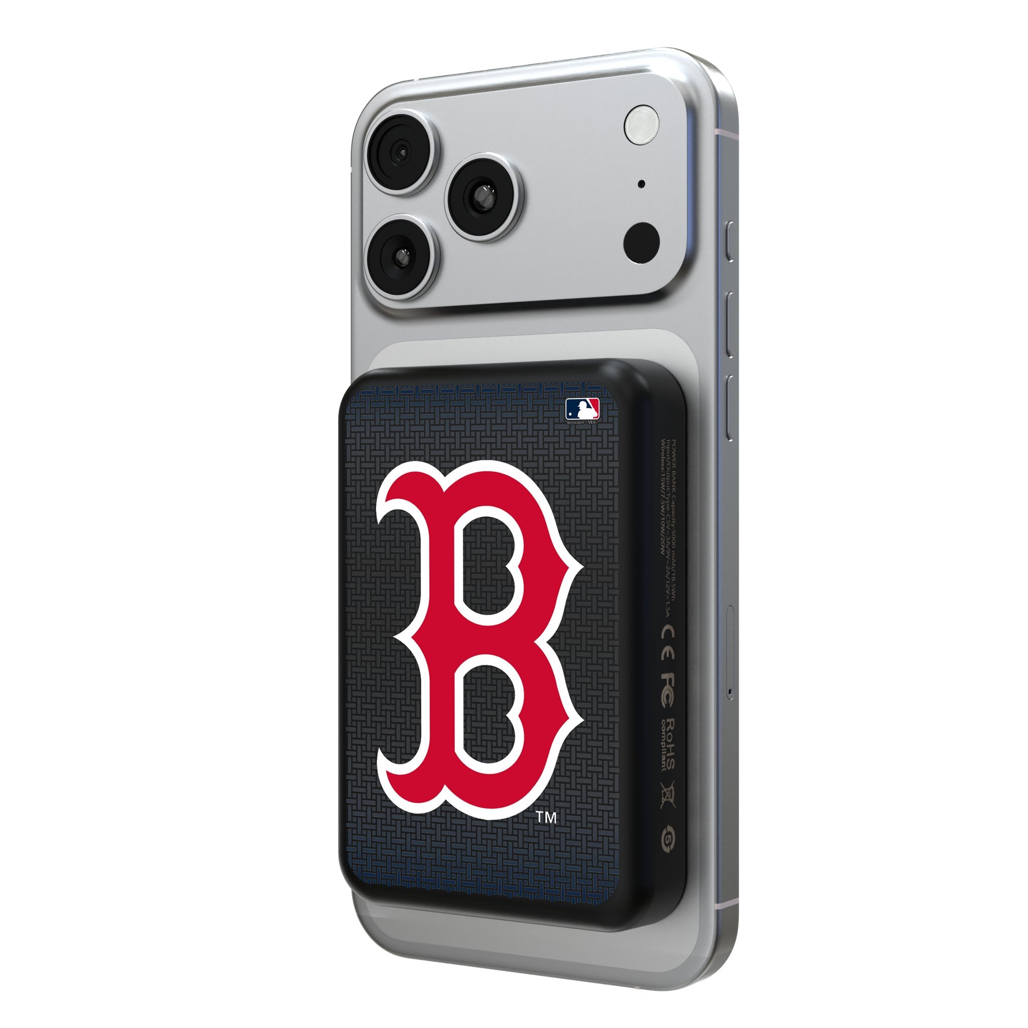 Boston Red Sox Linen Wireless Mag Power Bank