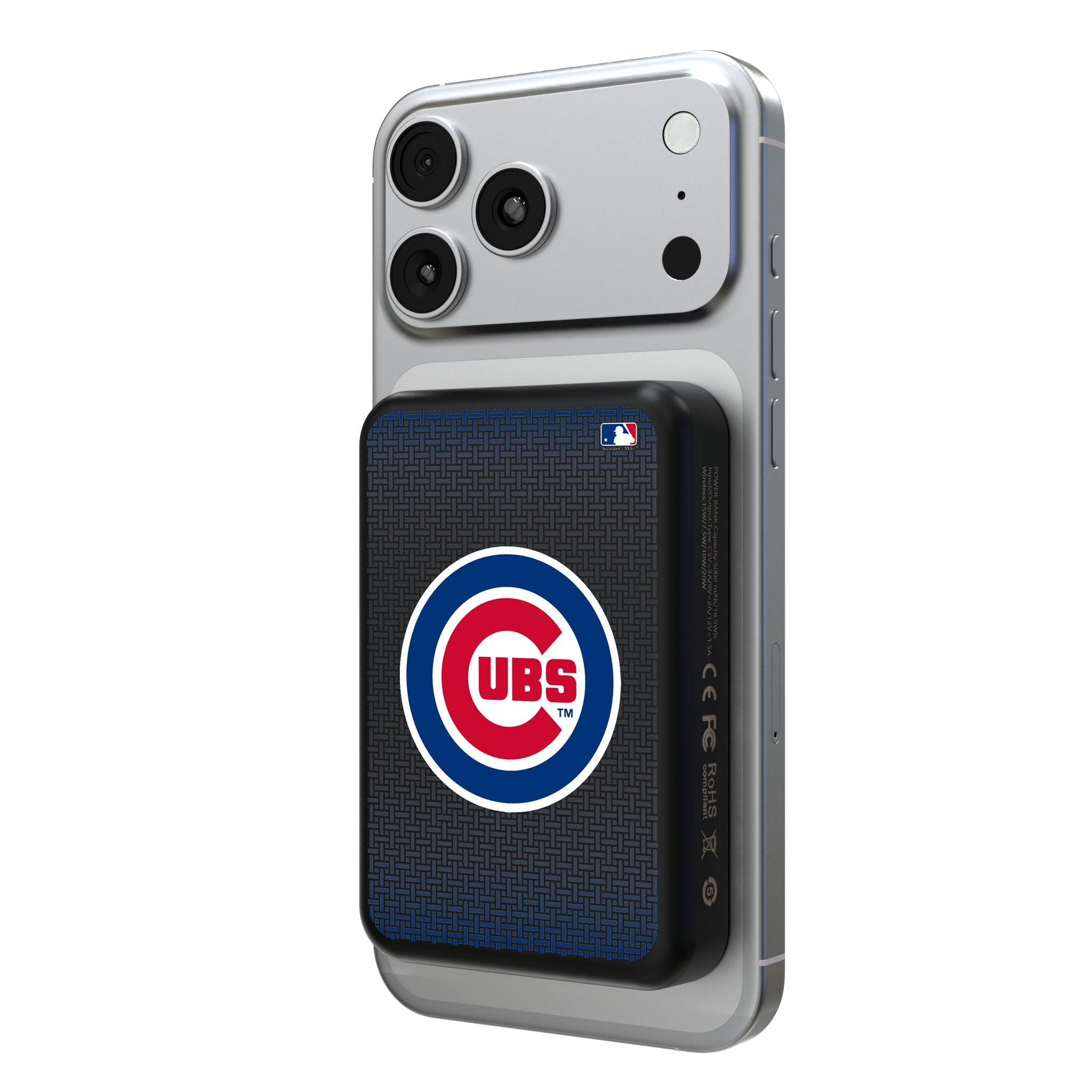 Chicago Cubs Linen Wireless Mag Power Bank