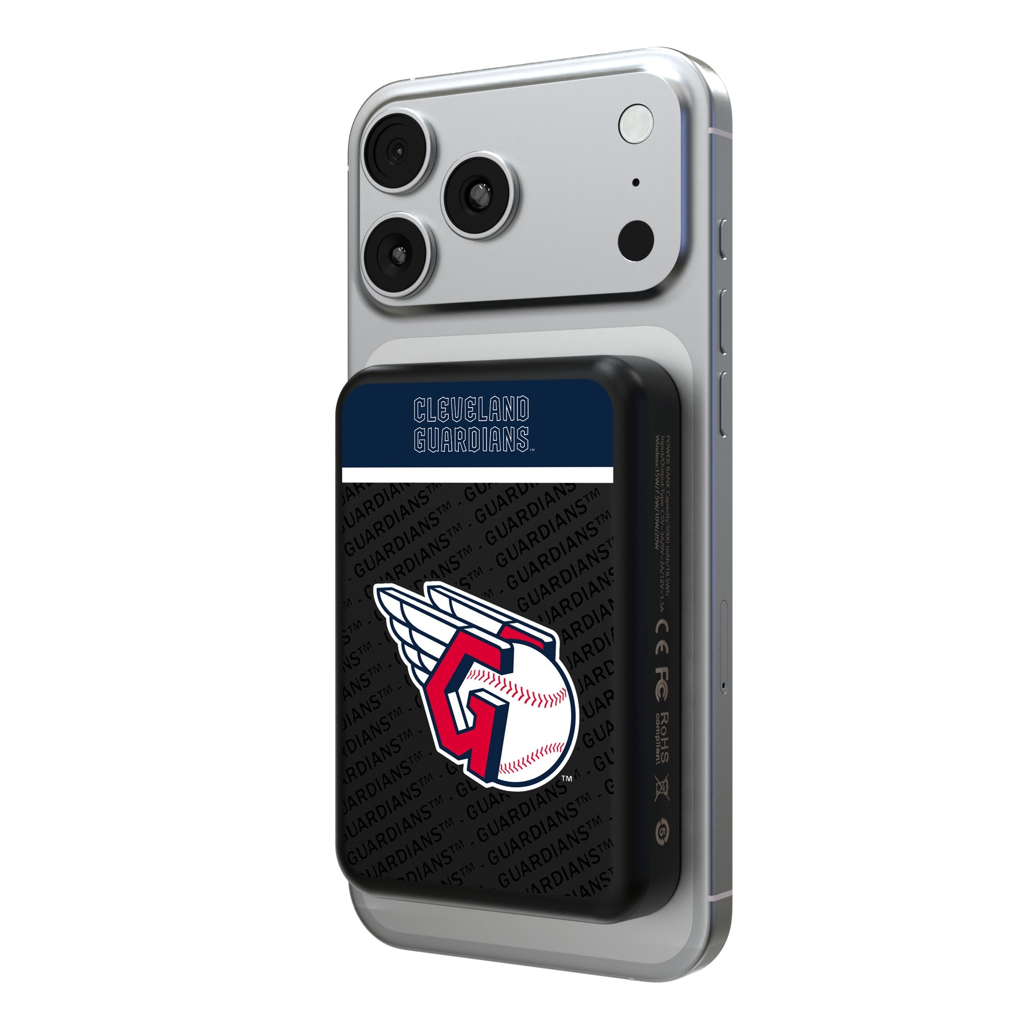 Cleveland Guardians Endzone Plus Wireless Mag Power Bank