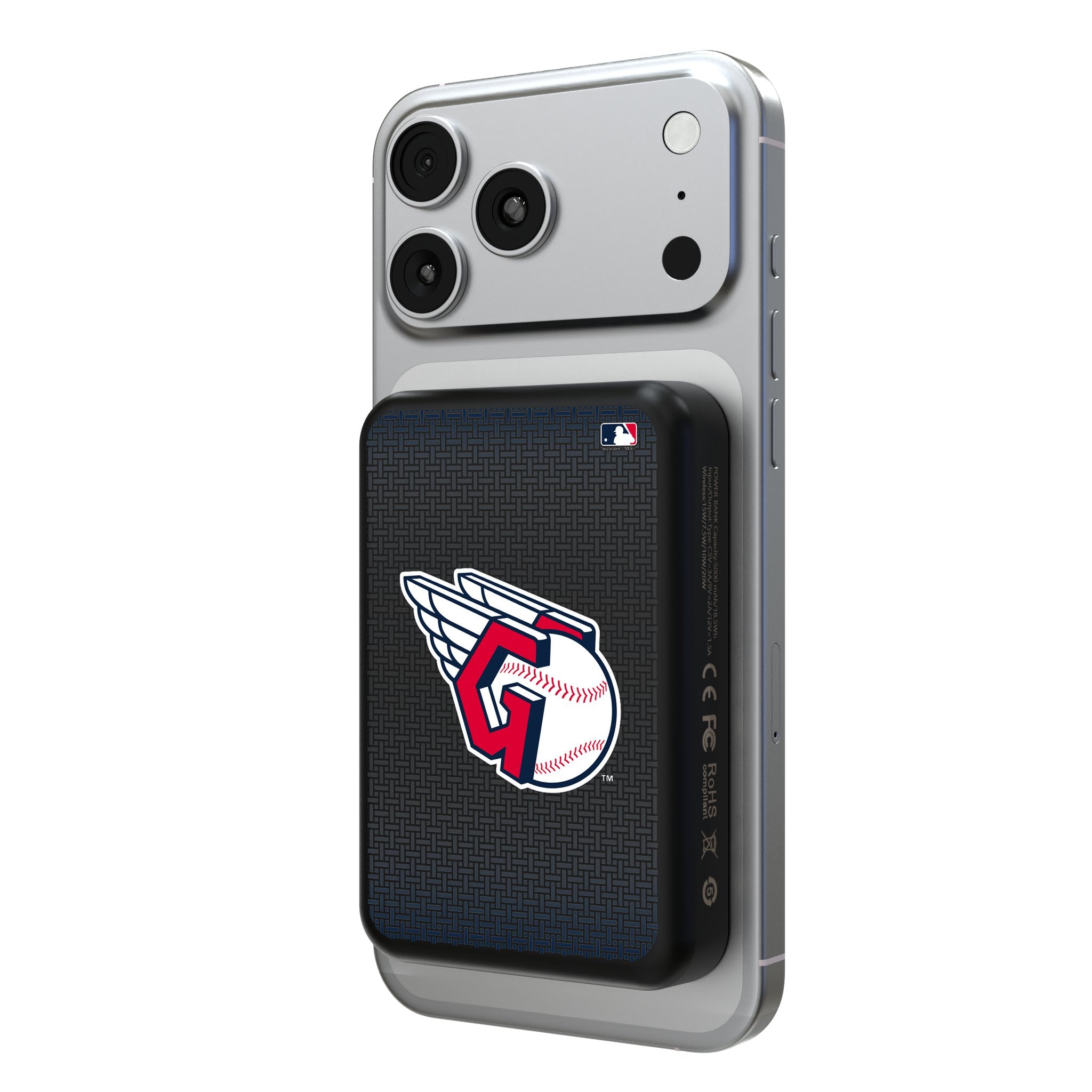 Cleveland Guardians Linen Wireless Mag Power Bank