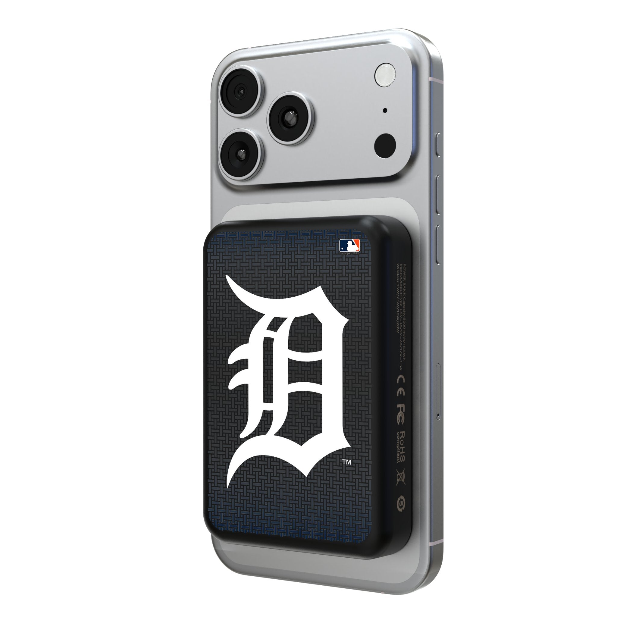 Detroit Tigers Linen Wireless Mag Power Bank