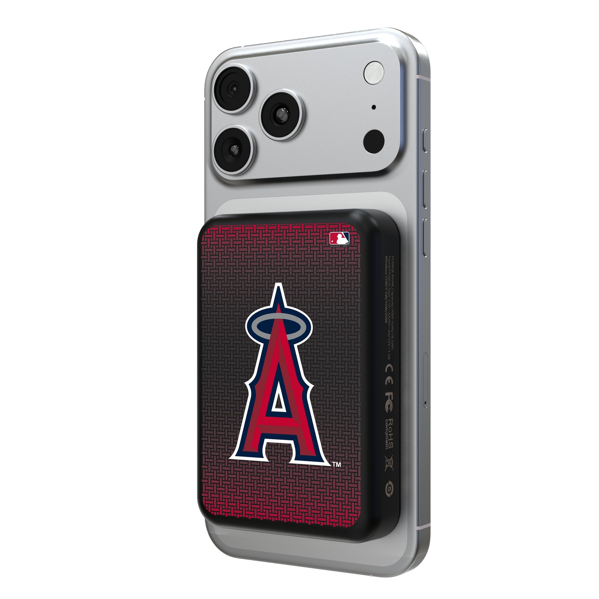 Los Angeles Angels Linen Wireless Mag Power Bank