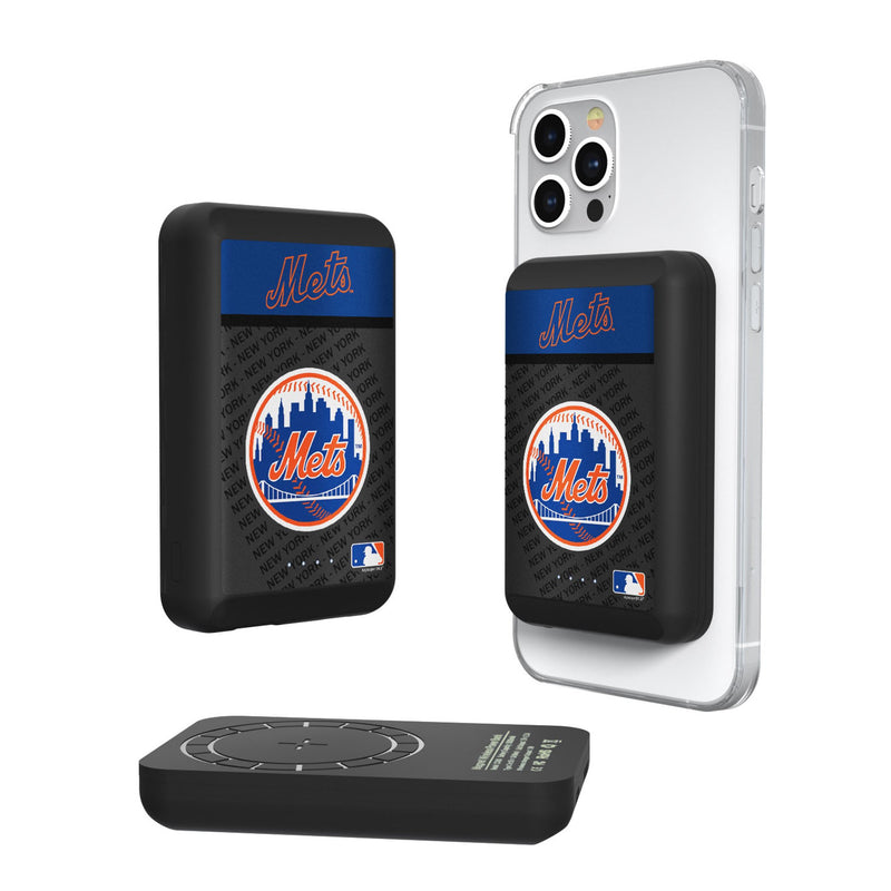 New York Mets Endzone Plus Wireless Mag Power Bank