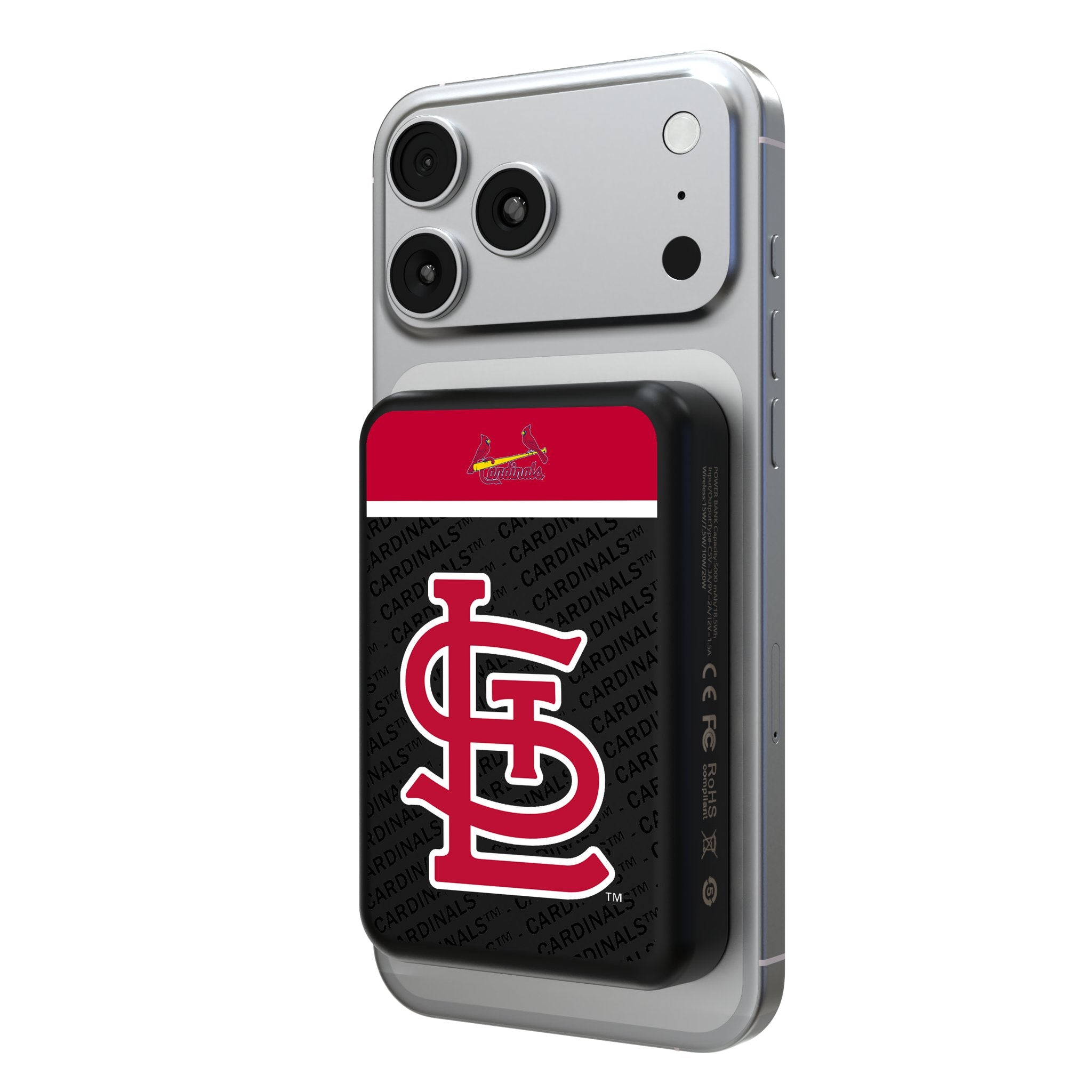 St Louis Cardinals Endzone Plus Wireless Mag Power Bank