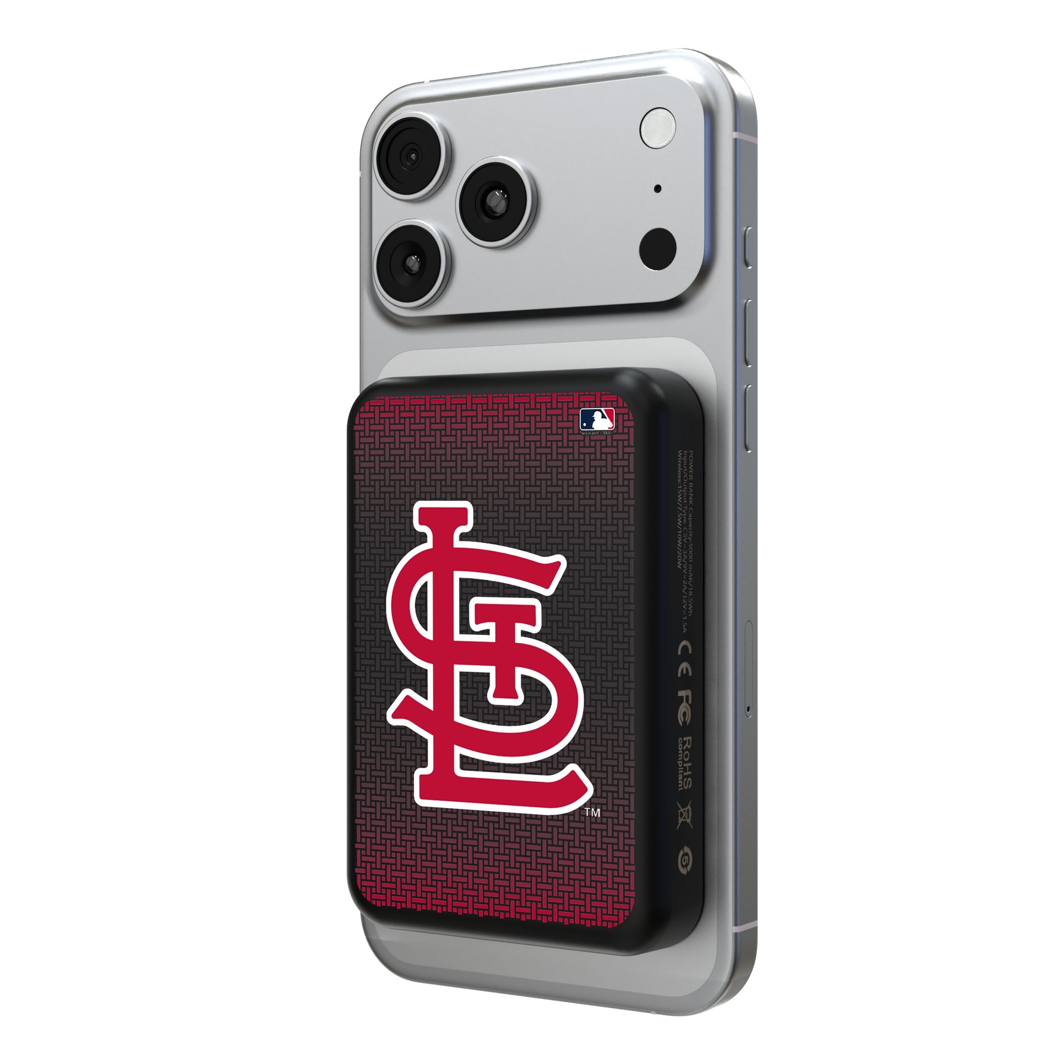 St Louis Cardinals Linen Wireless Mag Power Bank
