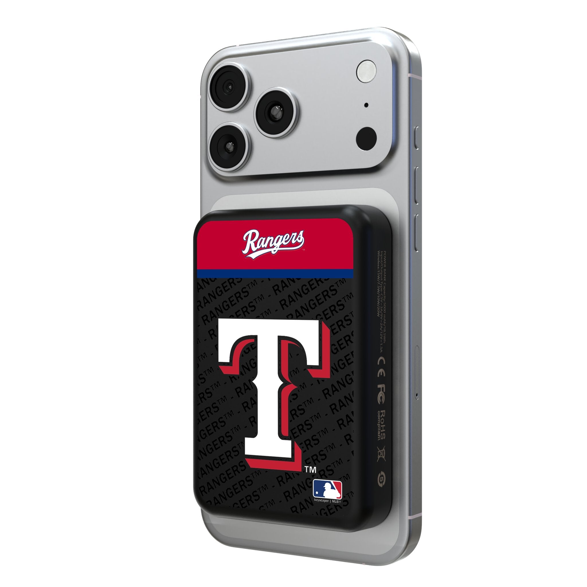 Texas Rangers Endzone Plus Wireless Mag Power Bank
