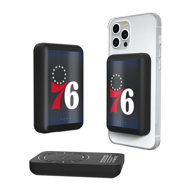 Philadelphia 76ers Linen Wireless Mag Power Bank