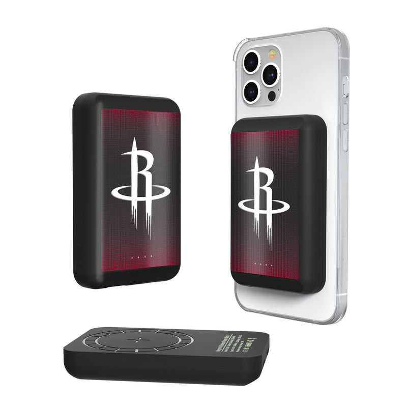 Houston Rockets Linen Wireless Mag Power Bank