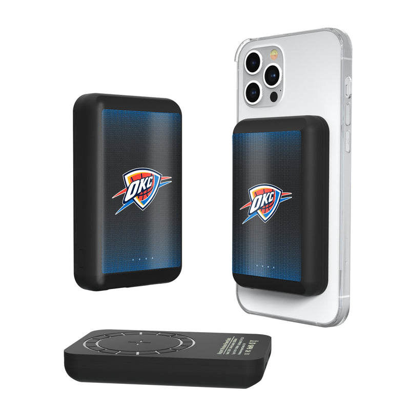 Oklahoma City Thunder Linen Wireless Mag Power Bank