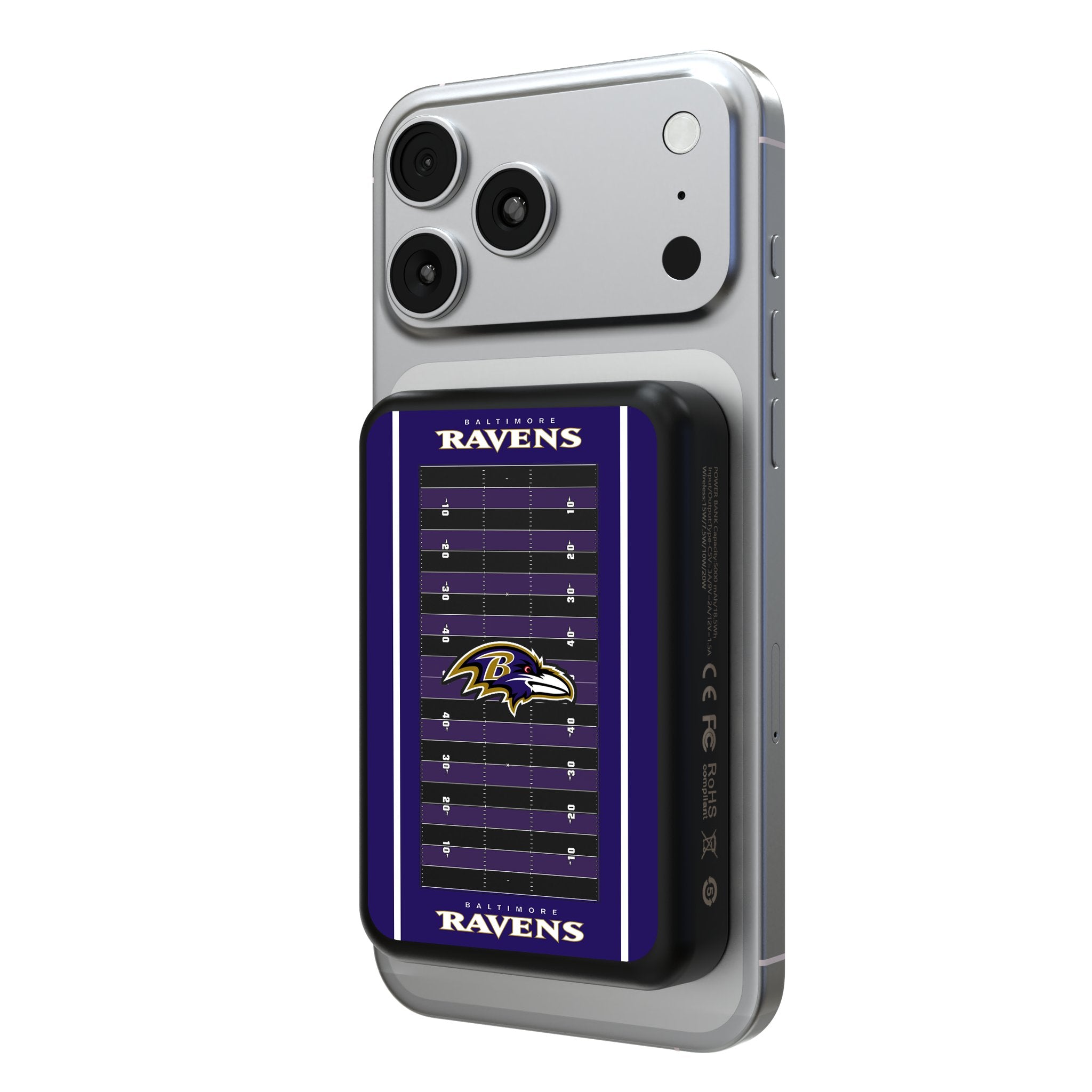 Baltimore Ravens Field Wireless Mag Power Bank