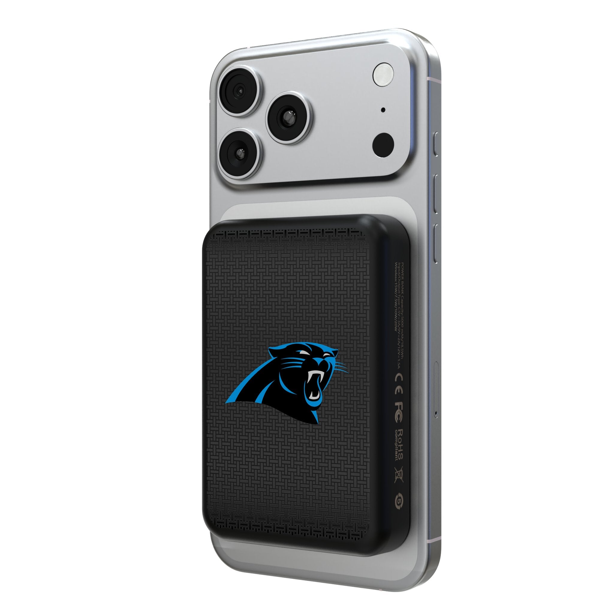 Carolina Panthers Linen Wireless Mag Power Bank
