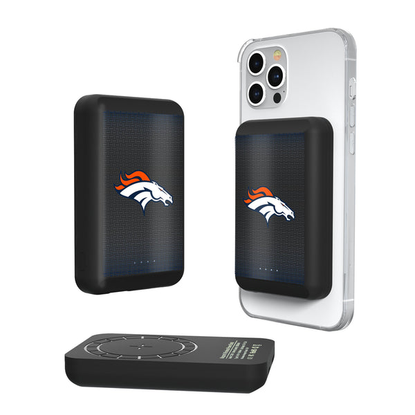 Denver Broncos Linen Wireless Mag Power Bank