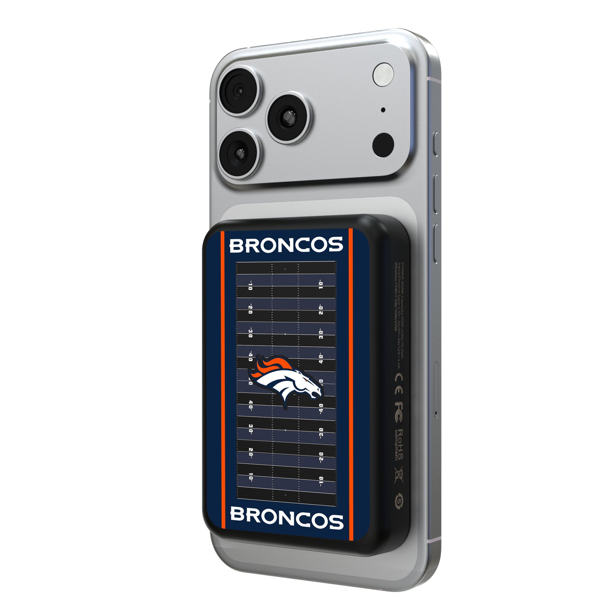 Denver Broncos Field Wireless Mag Power Bank