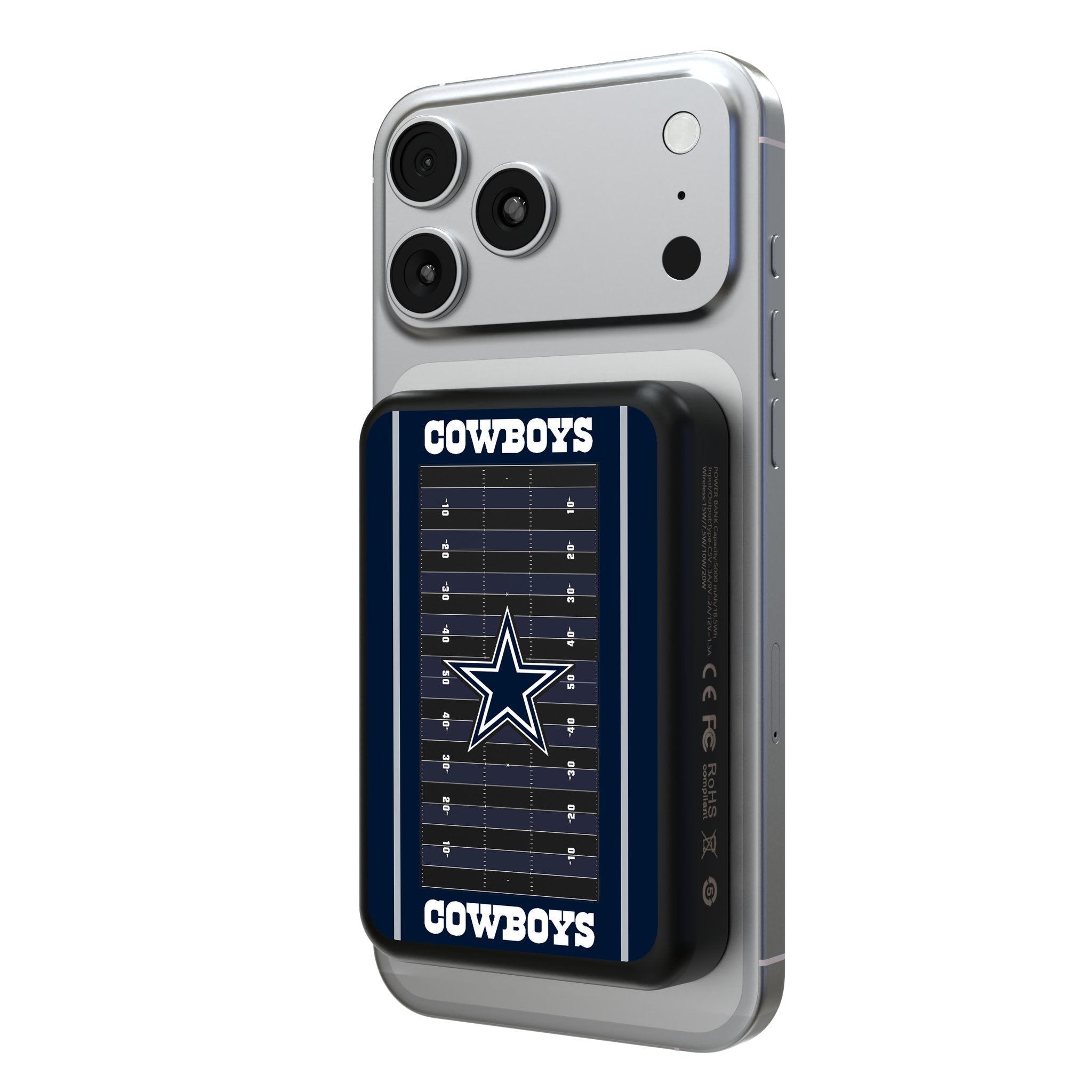 Dallas Cowboys Field Wireless Mag Power Bank