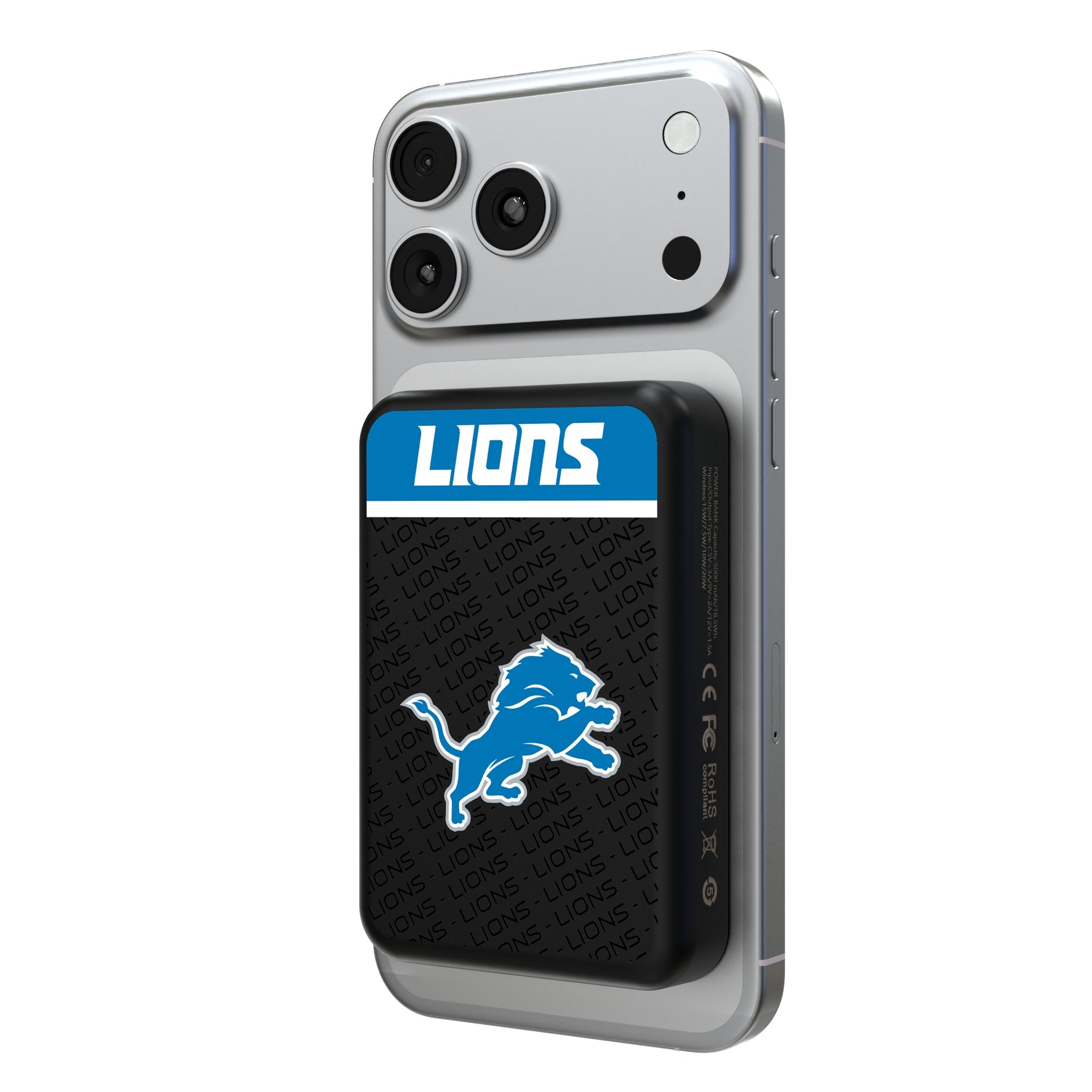 Detroit Lions Endzone Plus Wireless Mag Power Bank