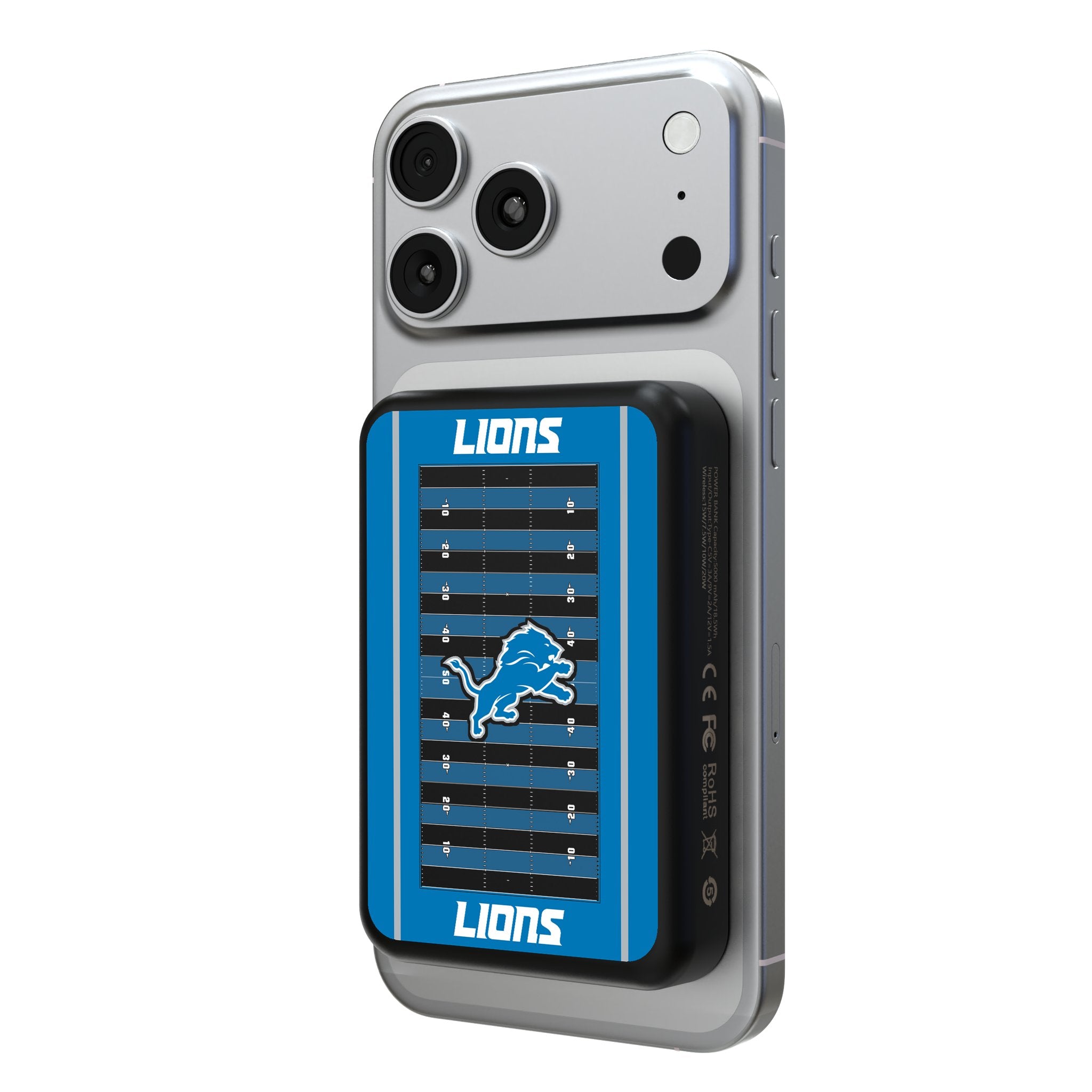 Detroit Lions Field Wireless Mag Power Bank