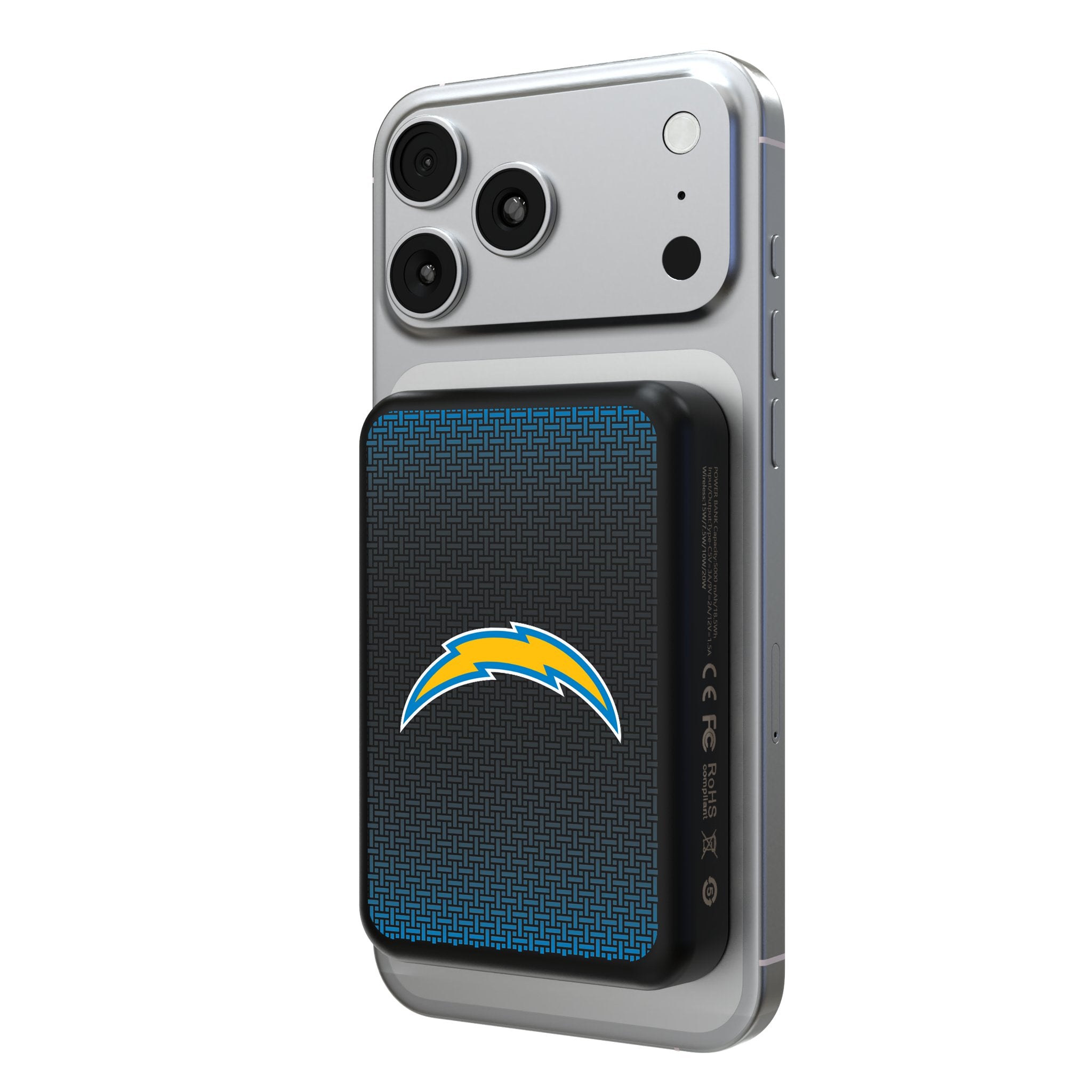 Los Angeles Chargers Linen Wireless Mag Power Bank