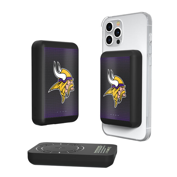 Minnesota Vikings Linen Wireless Mag Power Bank