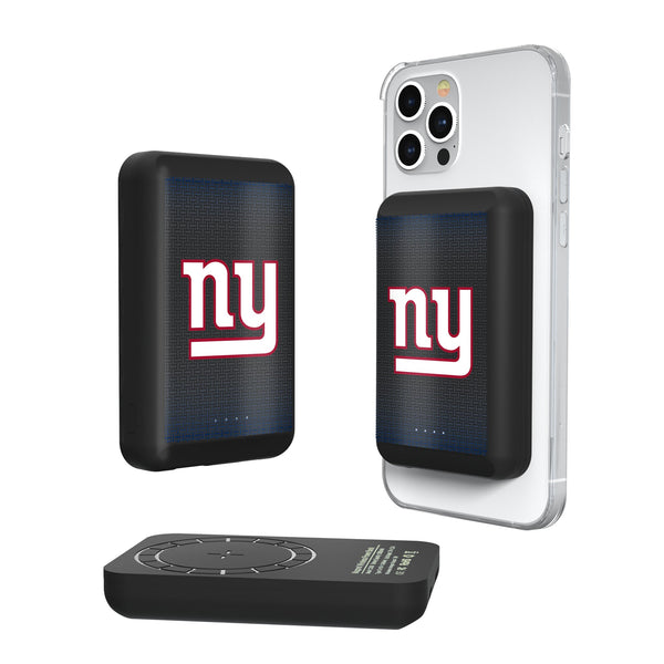 New York Giants Linen Wireless Mag Power Bank