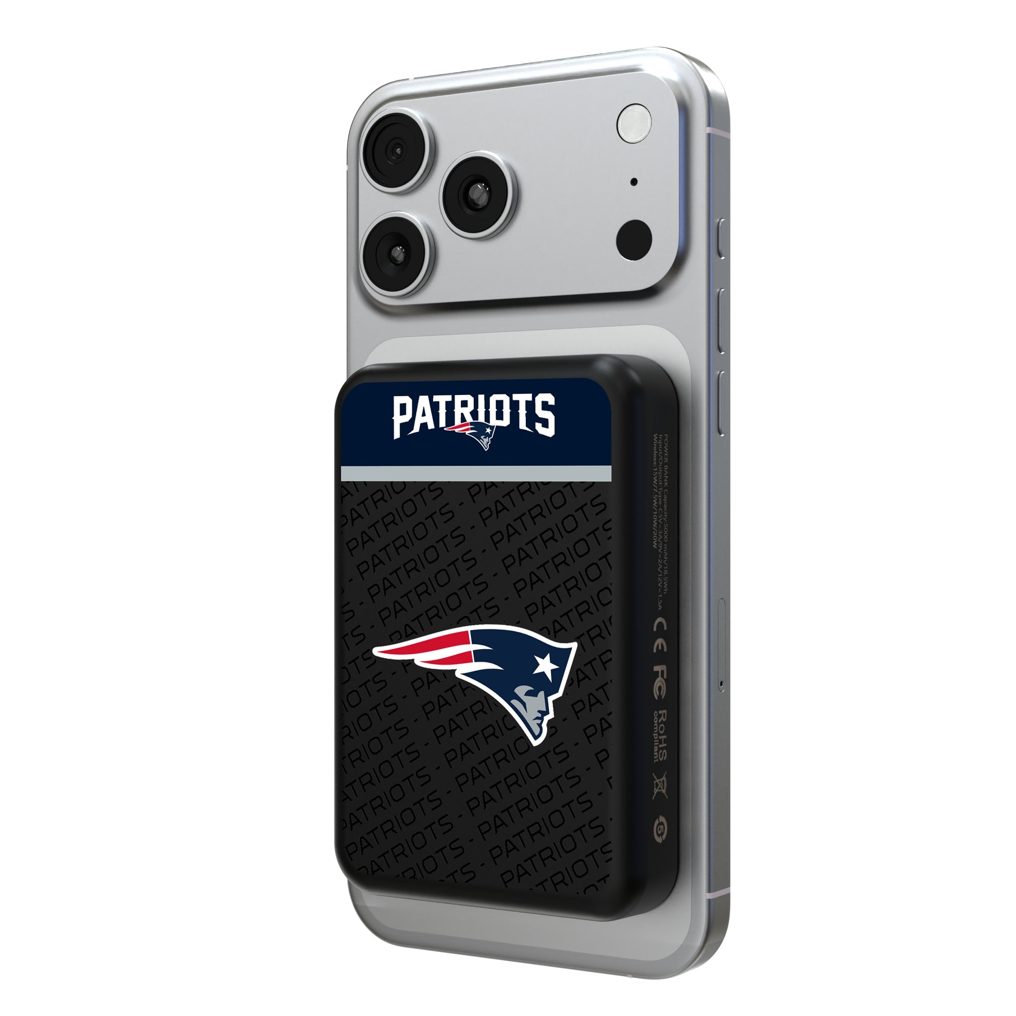 New England Patriots Endzone Plus Wireless Mag Power Bank
