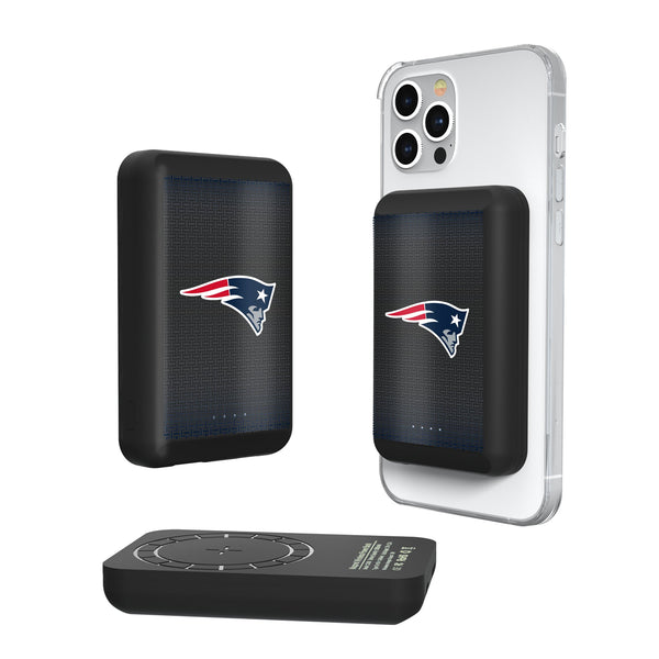 New England Patriots Linen Wireless Mag Power Bank