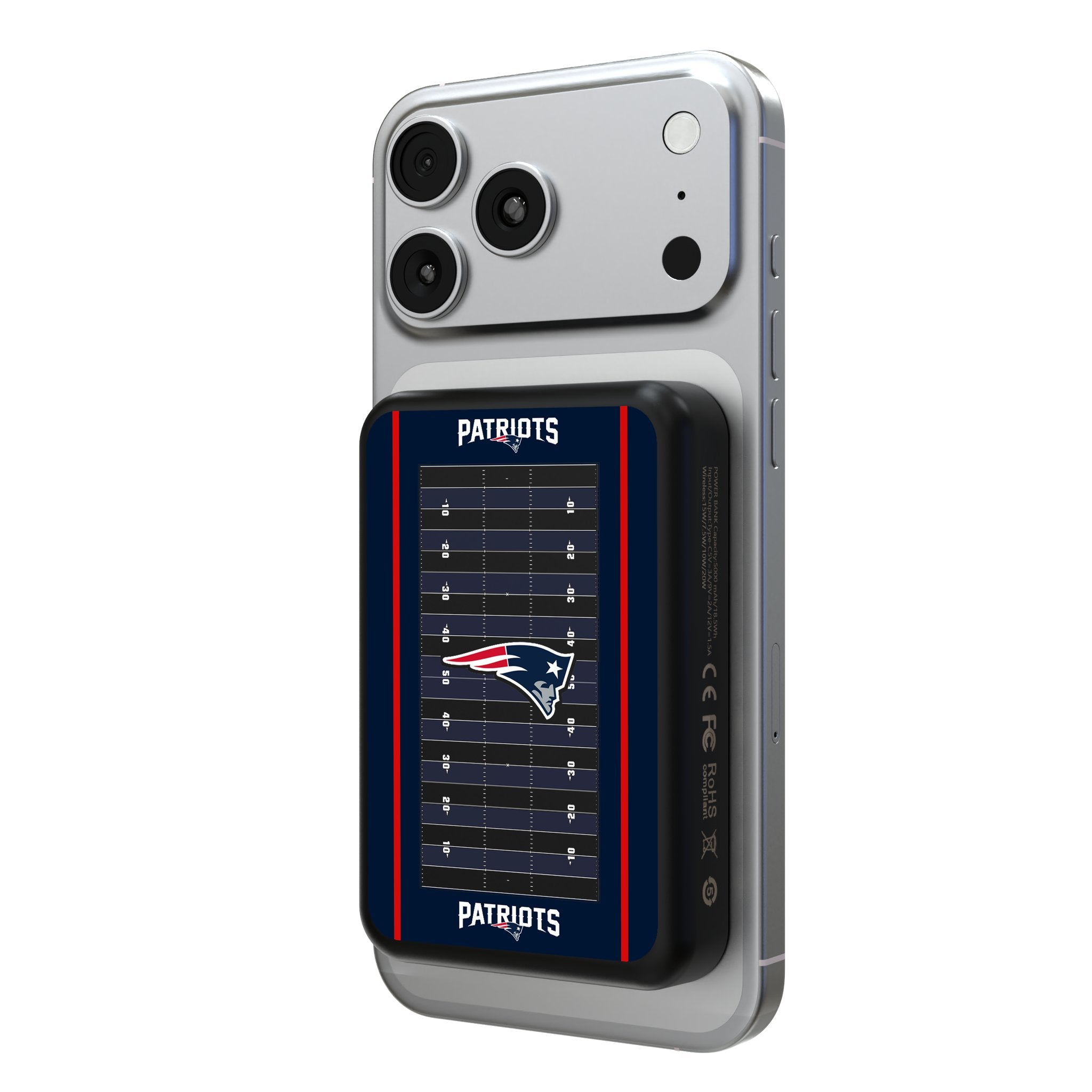 New England Patriots Field Wireless Mag Power Bank